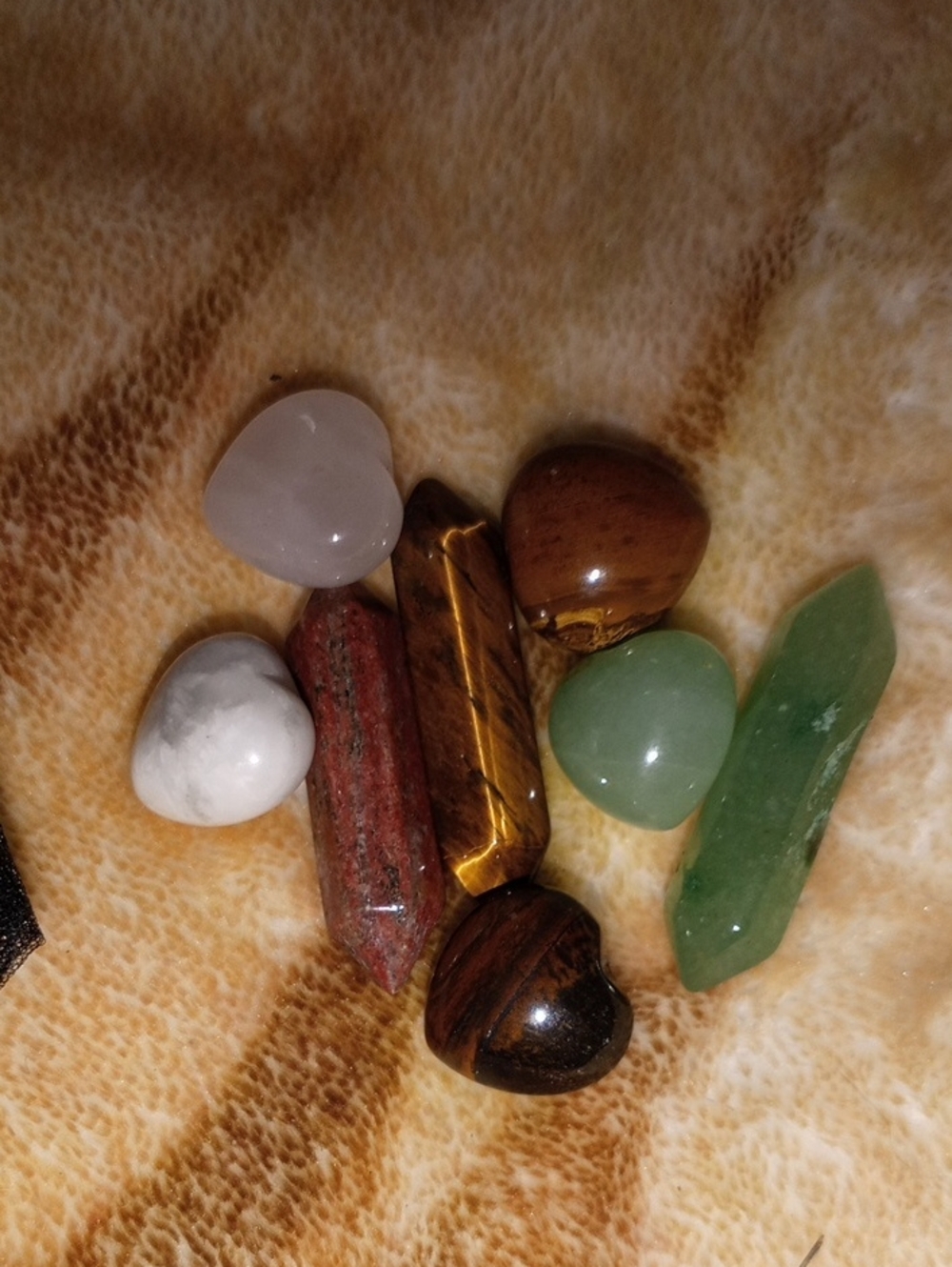 Mixed Tumbled Gemstone Lot - Green, Brown, Pink, White, Red.... Buy As Bundle.